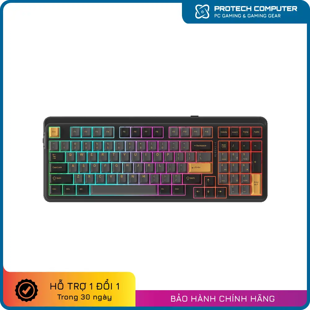 Bàn phím máy tính DAREU EK98 PRO BLACK-GOLD-DREAM SWITCH